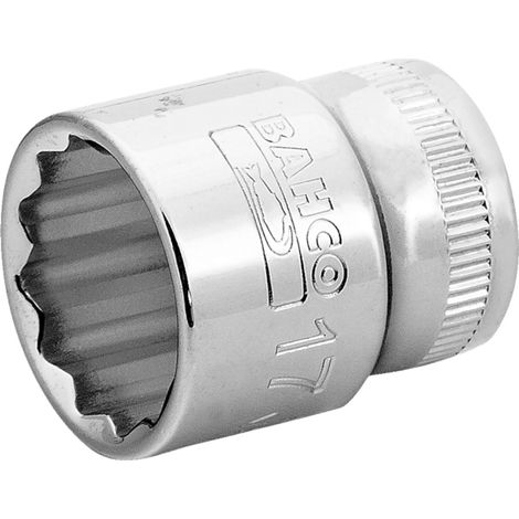 Bahco 3/8 Steckschlüssel-Einsatz, Zwölfkant, 12 mm - Einzelhandelsverpackung