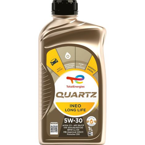 Quartz Ineo Long Life 5W-30, Huile moteur essence et Diesel, 1 litre (1/5)