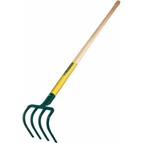 Croc de jardin 4 dents triangulaires - manche bois percé certifié PEFC 100% (130cm) - Leborgne (1/7)