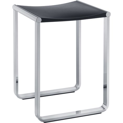 Taburete PLAN aluminio anodizado plata / blanco RAL 9010 KEUCO
