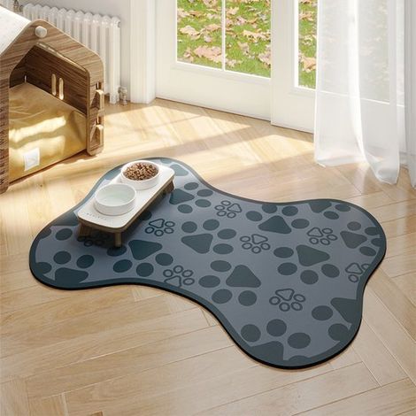 Alfombrilla antideslizante para comederos de mascotas,5080 cm,Alfombrilla para recoger comida y agua,Alfombrilla para gatos y perros (1/5)