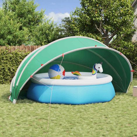 Pool Dome 500 x 500 x 236 cm 185T polyester with PU coating vidaXL