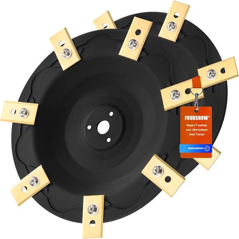 [ACTUALIZACIÓN] Discos de 2 cuchillas + 14 cuchillas compatibles con Mammotion LUBA 1 AWD y LUBA 2 AWD (hasta el año modelo 2024), disco de corte para cortacésped robótico, disco rotatorio para cortac (1/5)