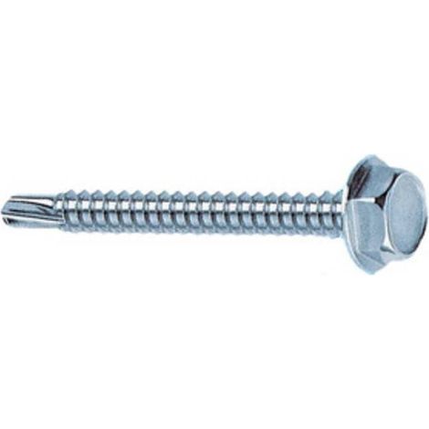 500 x VITE P/LAMIERA AUTOPERFORANTE TECC 4,2X 19MM ZN BIANCA UNI8117 DRILLEX