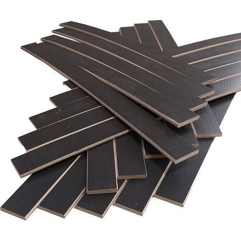 Lot de 15 lattes grises 680x48x8 mm – Bois hêtre 7 plis – Renfort pour sommier BZ, clic clac, canapé – Ebac Literie