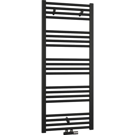Sèche-serviettes eau chaude NF Mahana - 600 x 1496 mm - 728W - Noir - Thermador