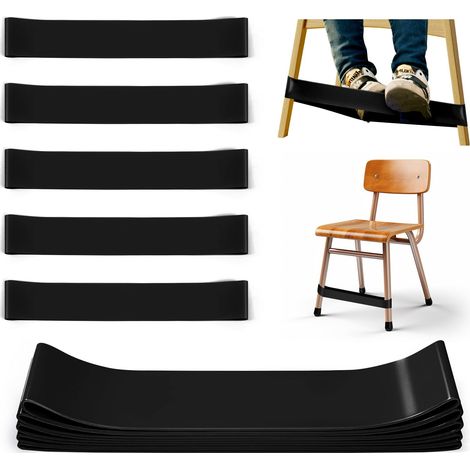 Lot de 5 bandes de chaise pour enfants avec pieds agités, outils pour enfants, améliorent la concentration et réduisent l'agitation, bandes de chaise pour sensoriel (1/5)