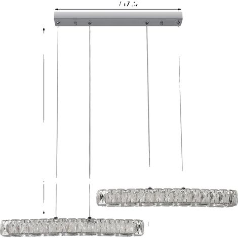 Lustre de plafond, design moderne, éclairage personnalisable, 2TXY-DD-SS, Changeable (1/2)