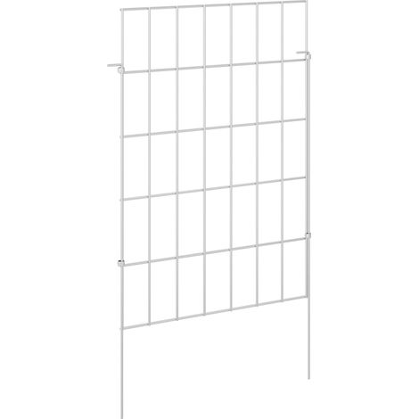 Garden Fence with Stakes 12 pcs 35 x 50 cm Mesh Silver vidaXL (1/5)