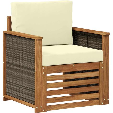 Maison Exclusive - Outdoor Mittelsofa Natur (1/5)