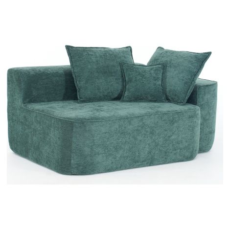 Chaise longue sans montage – Canapé confortable et moelleux avec coussins et poches latérales