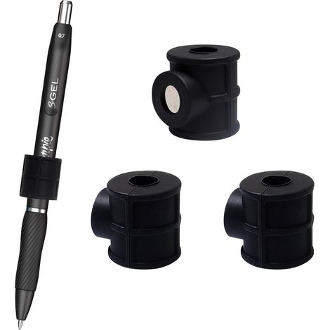 Set mit 4 magnetischen Stifthaltern – Verstellbare Silikon-Stifthalter, geeignet für die meisten Füllfederhalter und Bleistifte, perfekt für Kühlschränke, Whiteboards, Werkstätten, Büros, Klassenzimme