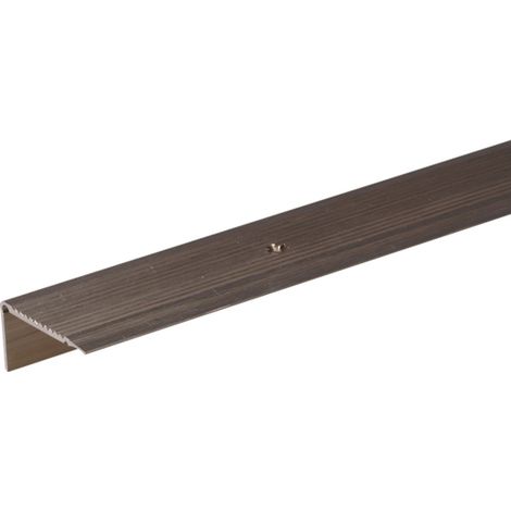 ALBERTS Treppenkanten-Schutzprofil, Alu bronze elox., LxBxHxS 2000x45x23x2,5mm (1/3)