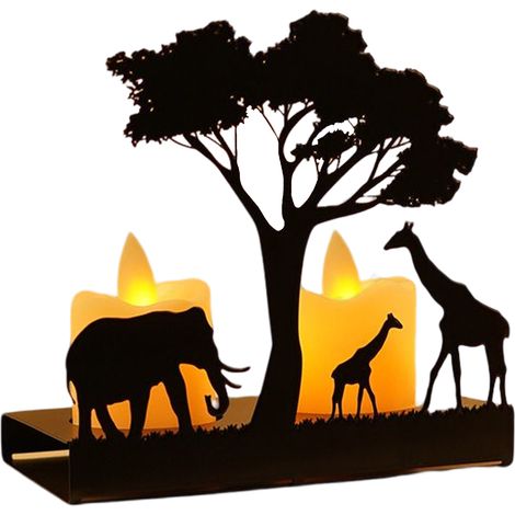 Porte-bougie en métal pour Noël, décoration artisanale, cadeau pour la Saint-Valentin et la Fête des Mères (1/5)