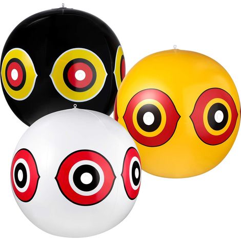 3 Pièces - Ballon Effaroucheur - Accessoire De Jardin - Dissuasif Visuel Pour Oiseaux - Protection Des Cultures Et Fruits - Multicolore - 30cm (1/5)