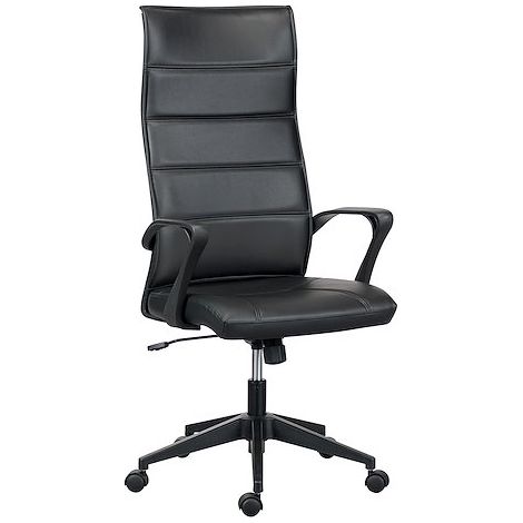 Fauteuil de bureau TOWN simili cuir - avec accoudoirs - Mécanisme Basculant centré - Pied noir - Maxiburo (1/5)