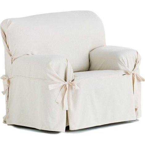 Eysa Bianca Copridivano 1 posto, non elastico con laccetti, cotone, 00-ecru, 80 x 120 x 70 cm (1/5)