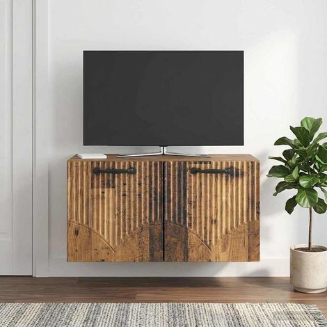 Wandmontierter TV-Schrank Altholz 59,5 x 31 x 30 cm (1/5)