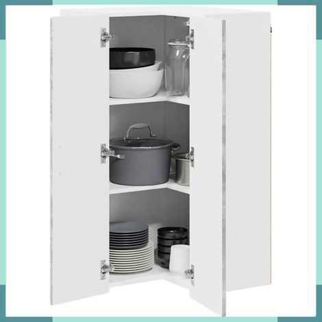 885168 Armoire de cuisine Gris béton 57 x 57 x 100 cm (1/5)