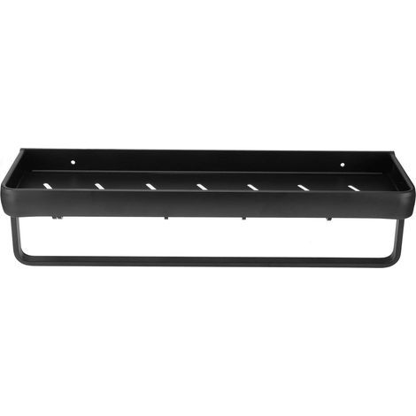 Support de Rangement de 50 Cm, tagre de Cuisine Murale Multifonctionnelle Porte-bouteille de Support de Rangement de Salle de Bain(SingleLayer with Bar and 5 Hook) (1/5)