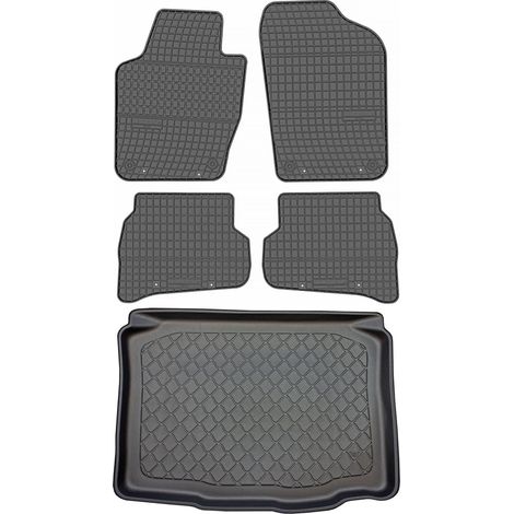 Seat Ibiza IV (6J) Hatchback de 05.2008 a 05.2017. JUEGO: alfombrillas de goma para coche + alfombrilla para maletero.