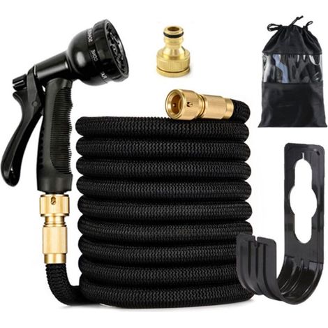 tuyau arrosage extensible automatique, cuivrée, haute pression nettoyage voiture, (norme européenne 50FT,15 mètres après l'eau)