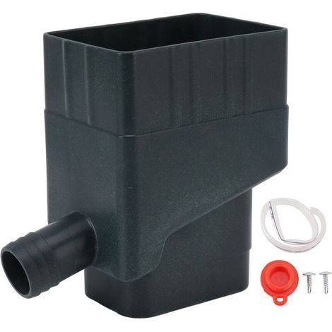 Système de collecte d'eau de pluie Kit de déviateur de bec de descente professionnel résistant aux UV pour jardin extérieur pelouse vert (1/5)
