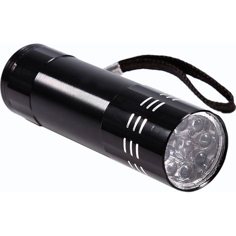 Lampe torche UV à 9 LED en alliage d'aluminium avec rétroéclairage ultraviolet (1/5)