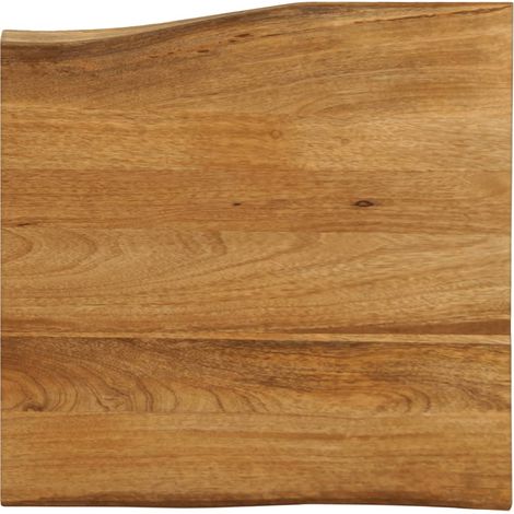 Dessus de table-Plateau de Table de Remplacement 80x80x2,5 cm bord vivant bois massif manguier 409605 (1/5)
