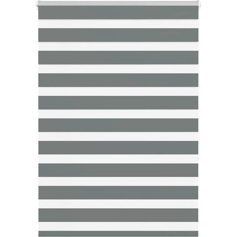 Doppelrollo Dunkelgrau 115x150 cm Stoffbreite 110,9 cm Polyester