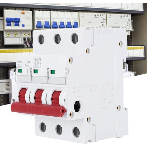 Disjoncteur miniature GYM8-C45, triphasé, 400 V CA, courant nominal 40 A/50 A/63 A (1/5)