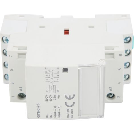 Contacteur modulaire 4P, module de commande de circuit industriel/domestique 4NO 230 V 50 Hz GYHC-25 (1/5)