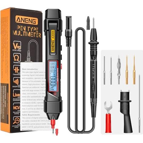 Multimètre numérique de type stylo A3006 Type de stylo multimètre numérique 4000 points testeur de tension AC/DC zéro détecteur de ligne de feu résistance acité et test de diode outils électriqu