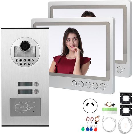 9in Écran TFT LCD Sonnette WIFI Visiophone Couleur Photo Enregistrement Carte IC 1V2 Interphone Antipluie pour Villa Immeuble AC100V‑240V Prise AU (1/5)