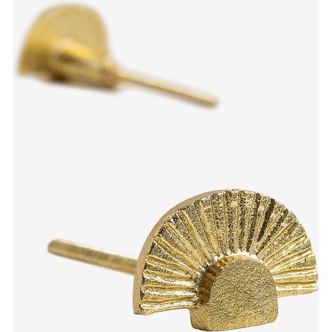 Sklum – Set de 2 poignées Aroxi dorées – Finition métal élégante – Pour meubles vintage – Dimensions 2,8 cm x 4,3 cm x 7,8 cm