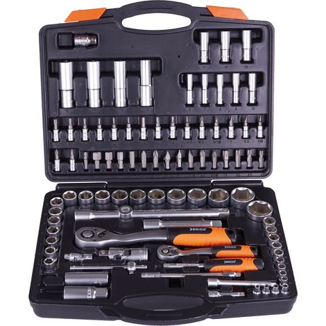 Set chiavi a bussola in acciaio Brixo 94 pezzi