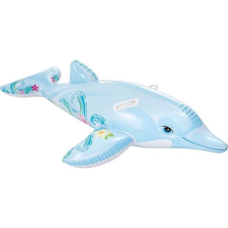 Piscine Gonflable En Forme De Dauphin 175 X 66 Cm Avec Poignées 58535 (1/5)