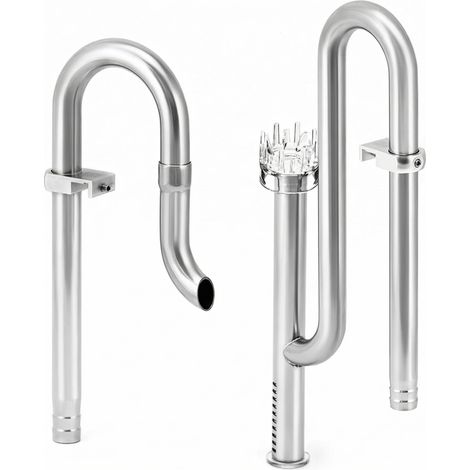 Écumeur d'aquarium, écumeur de Surface de Tuyau, écumeur de Surface d'eau, Tuyau de Filtre en Acier Inoxydable de 16 mm (1/5)