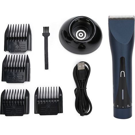 Tondeuse à Cheveux Rechargeable Professionnelle - Machine de Coupe Styling Bleue (1/5)