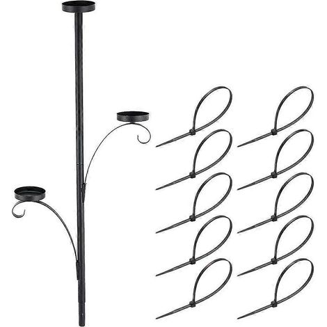 Black Triple Tree Topper Tree Topper Candle Holder Candelabra For Festival (1/5)