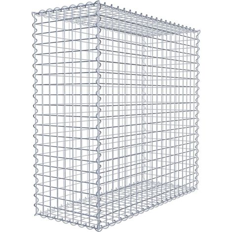 Gabiondeco - Gabion 100 cm x 100 cm x 40 cm (L x H x P). mailles 5 x 5 cm. Spirale - Made in Germany (1/5)