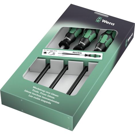 Wera 391/3 juego de destornilladores negro y verde ergonómico (1/2)