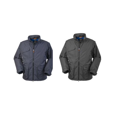 Veste de travail Lancelot Dover avec poches a' capuche Veste en polyester Blu L