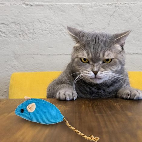 Catnip Filled Plush Mouse Cat Toy Durable Plush Material Suitable For Long Time Pet Play