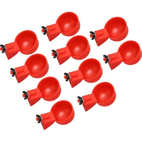 Abreuvoirs automatiques à remplissage automatique et réglables pour volailles (poulets, canards, etc.) - Lot de 10 (1/5)