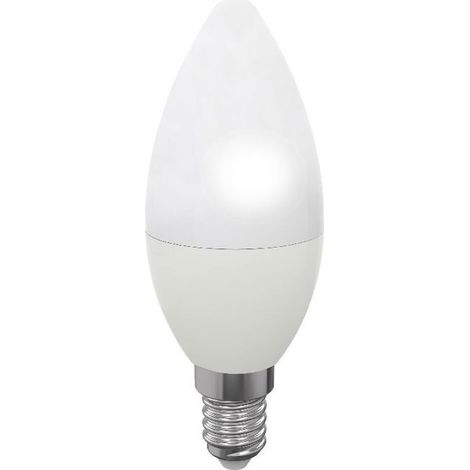 Ampoule LED SMD - Flamme lisse - 6W (500 lm) - 3000K blanc chaud - Culot E14