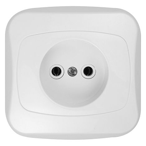 ATUT GNIAZDO POJEDYNCZE P/T B/U BIAŁE - E+9001181