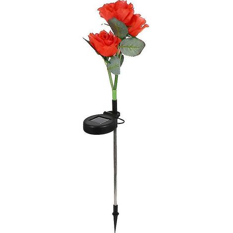 1 lampe solaire en forme de rose