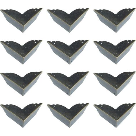 12er-Set Angolari Vintage-Möbelschützer aus Metall für Tischstützen im antiken Stil (1/4)
