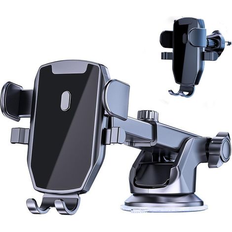 Support de téléphone pour voiture - Position de vision réglable, ventouse puissante - Idéal pour un usage quotidien, son design ergonomique assure un confort optimal... (1/5)